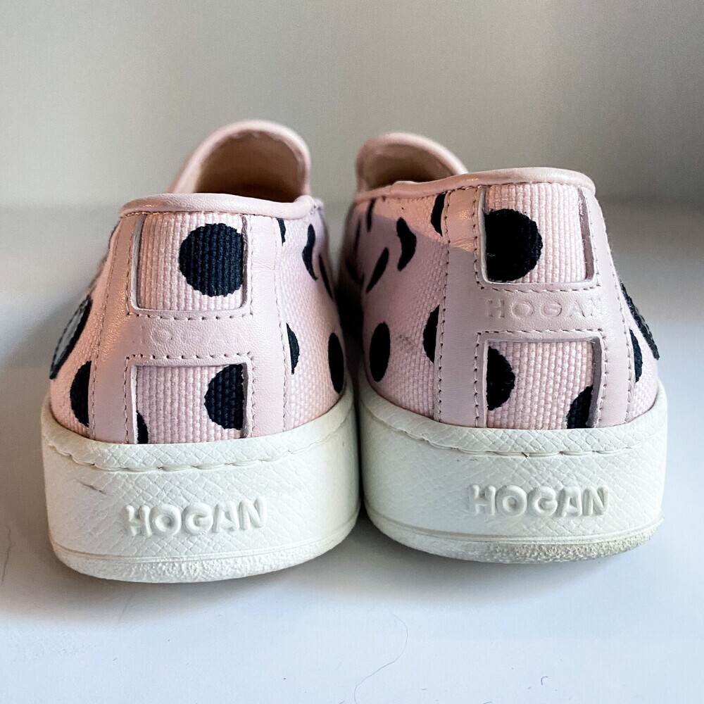 Hogan X Katie Grand Pink Polka Dot Slip on Sneakers 37 Italy - Picture 4 of 8